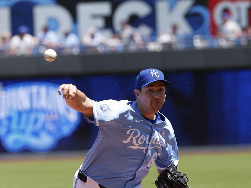 May 11, 2025; Kansas City, Missouri, USA; Kansas City Royals pitcher Seth Lugo (67) starts for Kansas City against the Boston Red Socks at Kauffman Stadium. Mandatory Credit: Gary Rohman-Imagn Images