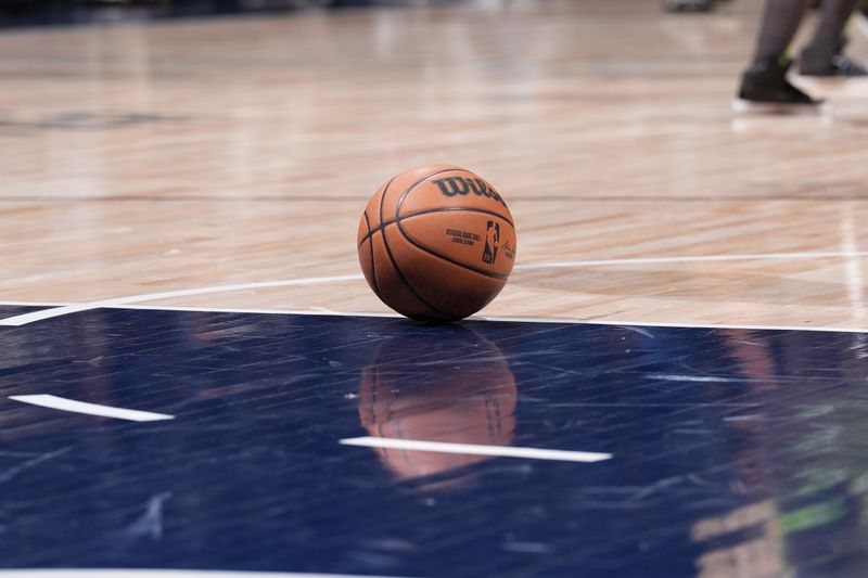 MINNEAPOLIS, MN -  MARCH 24: A generic basketball photo of the Official Wilson basketball during the Golden State Warriors game against the Minnesota Timberwolves  on March 24, 2024 at Target Center in Minneapolis, Minnesota. NOTE TO USER: User expressly acknowledges and agrees that, by downloading and or using this Photograph, user is consenting to the terms and conditions of the Getty Images License Agreement. Mandatory Copyright Notice: Copyright 2024 NBAE (Photo by Jordan Johnson/NBAE via Getty Images)