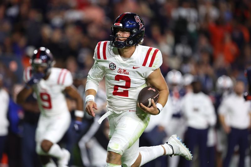 Ole Miss Rebels Clash with Auburn Tigers at Vaught-Hemingway Stadium in College Football Showdown