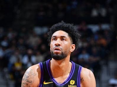 SAN ANTONIO, TX - DECEMBER 15: Christian Wood #35 of the Los Angeles Lakers shoots a free throw during the game against the San Antonio Spurs on December 15, 2023 at the Frost Bank Center in San Antonio, Texas. NOTE TO USER: User expressly acknowledges and agrees that, by downloading and or using this photograph, user is consenting to the terms and conditions of the Getty Images License Agreement. Mandatory Copyright Notice: Copyright 2023 NBAE (Photos by Michael Gonzales/NBAE via Getty Images)