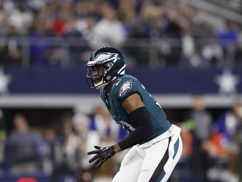 Philadelphia Eagles defensive back Kevin Byard (31) looks to defend during an NFL football game against the Dallas Cowboys, Sunday, Dec. 10, 2023, in Arlington, Texas. (AP Photo/Matt Patterson)