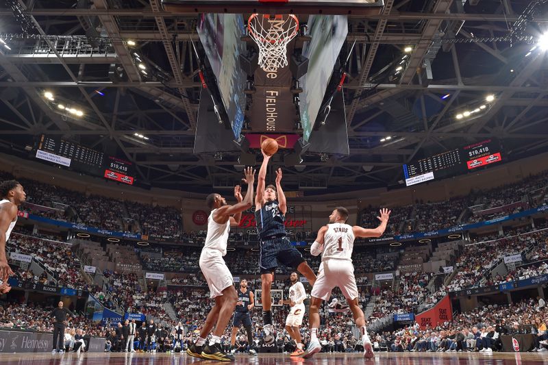 CLEVELAND, OH - APRIL 20: Franz Wagner #22 of the Orlando Magic shoots the ball during Round 1 Game 1 of the 2024 NBA Playoffs against the Cleveland Cavaliers on April 20, 2024 at Rocket Mortgage FieldHouse in Cleveland, Ohio. NOTE TO USER: User expressly acknowledges and agrees that, by downloading and/or using this Photograph, user is consenting to the terms and conditions of the Getty Images License Agreement. Mandatory Copyright Notice: Copyright 2024 NBAE (Photo by David Liam Kyle/NBAE via Getty Images)