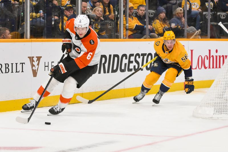 Flyers Soar Over Predators with Second Period Surge at Bridgestone Arena