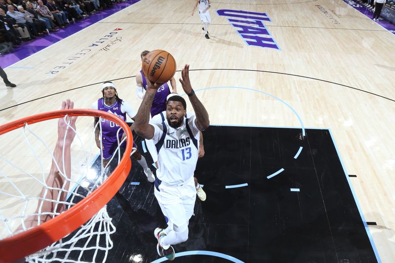 SALT LAKE CITY, UT - NOVEMBER 14: Naji Marshall #13 of the Dallas Mavericks shoots the ball during the game against the Utah Jazz on November 14, 2024 at Delta Center in Salt Lake City, Utah. NOTE TO USER: User expressly acknowledges and agrees that, by downloading and or using this Photograph, User is consenting to the terms and conditions of the Getty Images License Agreement. Mandatory Copyright Notice: Copyright 2024 NBAE (Photo by Melissa Majchrzak/NBAE via Getty Images)