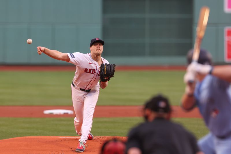 Jun 24, 2024; Boston, Massachusetts, USA; Boston Red Sox starting pitcher Tanner Houck (89) throws a pitch during the first inning against the Toronto Blue Jays at Fenway Park. Mandatory Credit: Paul Rutherford-USA TODAY Sports