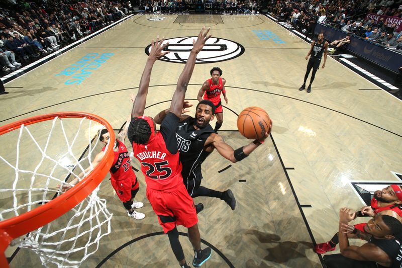 BROOKLYN, NY - DECEMBER 2: Kyrie Irving #11 of the Brooklyn Nets drives to the basket during the game against the Indiana Pacers on December 2, 2022 at Barclays Center in Brooklyn, New York. NOTE TO USER: User expressly acknowledges and agrees that, by downloading and or using this Photograph, user is consenting to the terms and conditions of the Getty Images License Agreement. Mandatory Copyright Notice: Copyright 2022 NBAE (Photo by Nathaniel S. Butler/NBAE via Getty Images)