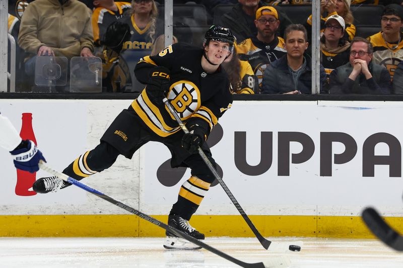 Mar 24, 2026; Boston, Massachusetts, USA; Boston Bruins left wing Lukas Reichel (75) passes against the Toronto Maple Leafs during the second period at TD Garden. Mandatory Credit: Winslow Townson-Imagn Images