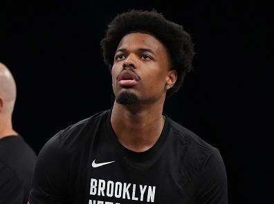 PHILADELPHIA, PA - OCTOBER 25: Dennis Smith Jr. #4 of the Brooklyn Nets warms up before the game against the Cleveland Cavaliers on October 25, 2023 at the Wells Fargo Center in Philadelphia, Pennsylvania NOTE TO USER: User expressly acknowledges and agrees that, by downloading and/or using this Photograph, user is consenting to the terms and conditions of the Getty Images License Agreement. Mandatory Copyright Notice: Copyright 2023 NBAE (Photo by Jesse D. Garrabrant/NBAE via Getty Images)