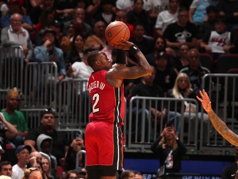 MIAMI, FL - NOVEMBER 26: Terry Rozier #2 of the Miami Heat shoots the ball during the game against the Milwaukee Bucks during the Emirates NBA Cup game on November 26, 2024 at Kaseya Center in Miami, Florida. NOTE TO USER: User expressly acknowledges and agrees that, by downloading and or using this Photograph, user is consenting to the terms and conditions of the Getty Images License Agreement. Mandatory Copyright Notice: Copyright 2024 NBAE (Photo by Issac Baldizon/NBAE via Getty Images)