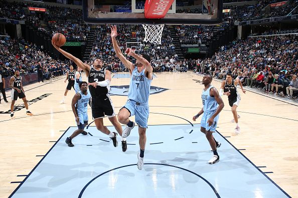 MEMPHIS, TN - JANUARY 2:  Keldon Johnson #3 of the San Antonio Spurs goes to the basket during the game on January 2, 2024 at FedExForum in Memphis, Tennessee. NOTE TO USER: User expressly acknowledges and agrees that, by downloading and or using this photograph, User is consenting to the terms and conditions of the Getty Images License Agreement. Mandatory Copyright Notice: Copyright 2024 NBAE (Photo by Joe Murphy/NBAE via Getty Images)