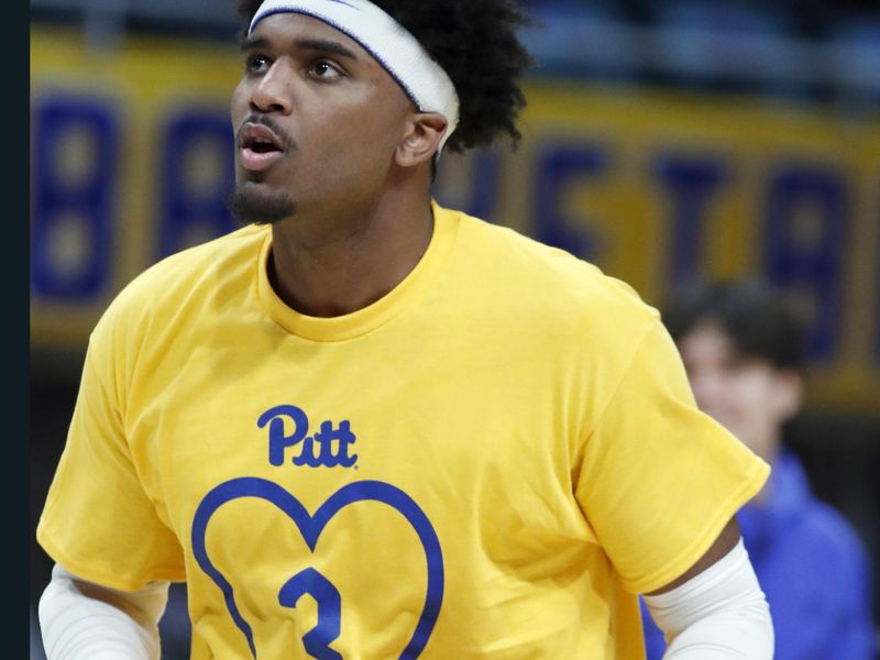 Jan 7, 2023; Pittsburgh, Pennsylvania, USA;  Pittsburgh Panthers forward Blake Hinson (2) warms up in a shirt in support of Buffalo Bills and former Pittsburgh Panthers defensive back Damar Hamlin (not pictured) before the Panthers play the Clemson Tigers in an ACC basketball contest at the Petersen Events Center. Mandatory Credit: Charles LeClaire-USA TODAY Sports