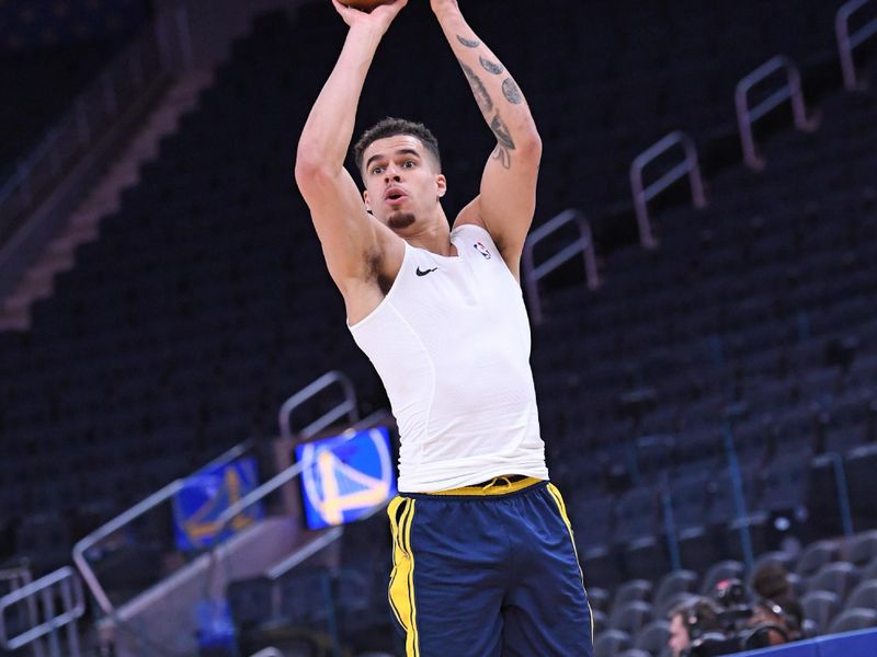 SAN FRANCISCO, CA - JANUARY 4: Michael Porter Jr. #1 of the Denver Nuggets warms up before the game against the Golden State Warriors on January 4, 2024 at Chase Center in San Francisco, California. NOTE TO USER: User expressly acknowledges and agrees that, by downloading and or using this photograph, user is consenting to the terms and conditions of Getty Images License Agreement. Mandatory Copyright Notice: Copyright 2024 NBAE (Photo by Noah Graham/NBAE via Getty Images)