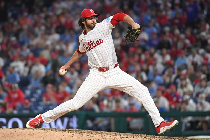 May 27, 2025; Philadelphia, Pennsylvania, USA; Philadelphia Phillies pitcher Jordan Romano (68) throws a pitch during the ninth inning against the Atlanta Braves at Citizens Bank Park. Mandatory Credit: Eric Hartline-Imagn Images
