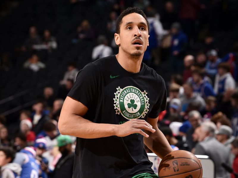 PHILADELPHIA, PA - FEBRUARY 25: Malcolm Brogdon #13 of the Boston Celtics warms up before the game against the Philadelphia 76ers on February 25, 2023 at the Wells Fargo Center in Philadelphia, Pennsylvania NOTE TO USER: User expressly acknowledges and agrees that, by downloading and/or using this Photograph, user is consenting to the terms and conditions of the Getty Images License Agreement. Mandatory Copyright Notice: Copyright 2023 NBAE (Photo by David Dow/NBAE via Getty Images)