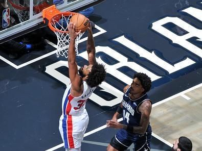 ORLANDO, FL - DECEMBER 8: Marvin Bagley III #35 of the Detroit Pistons dunks the ball during the game against the Orlando Magic on December 8, 2023 at Amway Center in Orlando, Florida. NOTE TO USER: User expressly acknowledges and agrees that, by downloading and or using this photograph, User is consenting to the terms and conditions of the Getty Images License Agreement. Mandatory Copyright Notice: Copyright 2023 NBAE (Photo by Fernando Medina/NBAE via Getty Images)