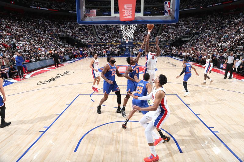 DETROIT, MI - MAY 1:  during Round 1 Game 6 on May 1, 2025 at Little Caesars Arena in Detroit, Michigan. NOTE TO USER: User expressly acknowledges and agrees that, by downloading and/or using this photograph, User is consenting to the terms and conditions of the Getty Images License Agreement. Mandatory Copyright Notice: Copyright 2025 NBAE (Photo by Nathaniel S. Butler/NBAE via Getty Images)