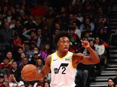 TORONTO, CANADA - DECEMBER 23:  Colin Sexton #2 of the Utah Jazz handles the ball during the game against the Toronto Raptors on December 23, 2023 at the Scotiabank Arena in Toronto, Ontario, Canada.  NOTE TO USER: User expressly acknowledges and agrees that, by downloading and or using this Photograph, user is consenting to the terms and conditions of the Getty Images License Agreement.  Mandatory Copyright Notice: Copyright 2023 NBAE (Photo by Vaughn Ridley/NBAE via Getty Images)