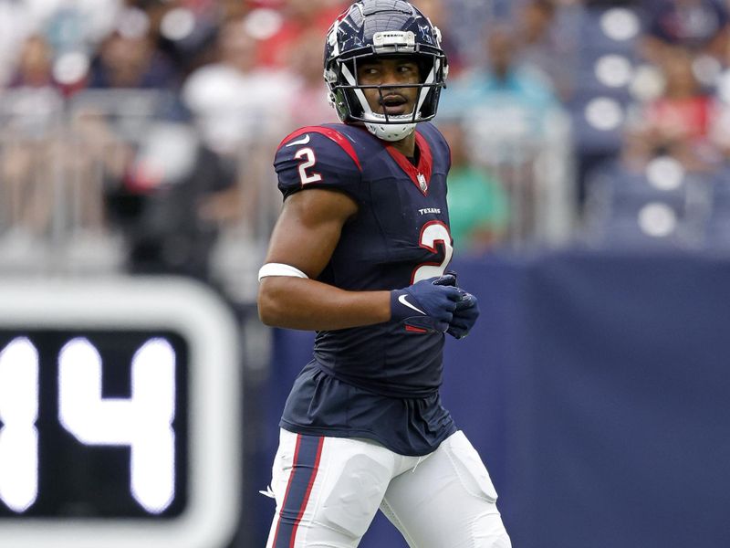 Houston Texans wide receiver Robert Woods (2) in action during an NFL preseason football game against the Miami Dolphins, Saturday, Aug. 19, 2023, in Houston. (AP Photo/Tyler Kaufman)