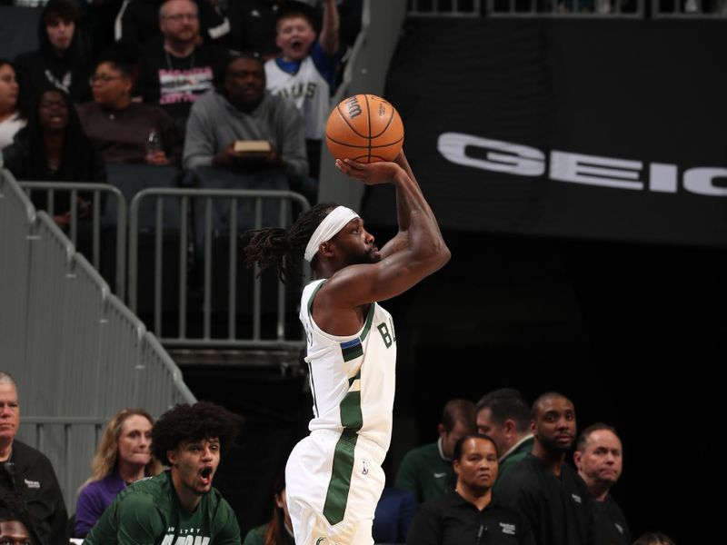 CHARLOTTE, NC - FEBRUARY 29: Patrick Beverley #21 of the Milwaukee Bucks shoots a three point basket during the game against the Charlotte Hornets on February 29, 2024 at Spectrum Center in Charlotte, North Carolina. NOTE TO USER: User expressly acknowledges and agrees that, by downloading and or using this photograph, User is consenting to the terms and conditions of the Getty Images License Agreement. Mandatory Copyright Notice: Copyright 2024 NBAE (Photo by Kent Smith/NBAE via Getty Images)