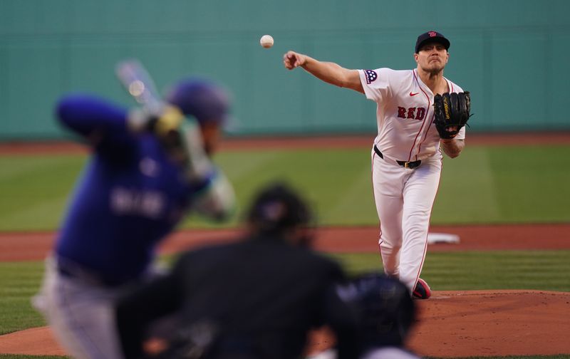 Apr 9, 2025; Boston, Massachusetts, USA; Boston Red Sox pitcher Tanner Houck (89) throws a pitch against the Toronto Blue Jays in the first inning at Fenway Park. Mandatory Credit: David Butler II-Imagn Images