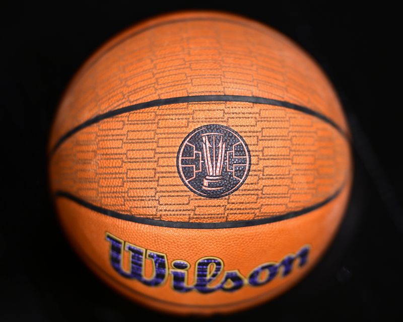 ATLANTA, GA - NOVEMBER 29: A generic basketball photo of the Official Wilson basketball before the game between the Cleveland Cavaliers and the Atlanta Hawks on November 29, 2024 at State Farm Arena in Atlanta, Georgia.  NOTE TO USER: User expressly acknowledges and agrees that, by downloading and/or using this Photograph, user is consenting to the terms and conditions of the Getty Images License Agreement. Mandatory Copyright Notice: Copyright 2024 NBAE (Photo by Adam Hagy/NBAE via Getty Images)