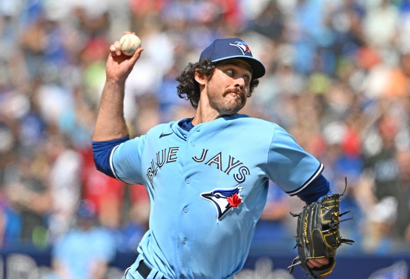 Jun 1, 2023; Toronto, Ontario, CAN;  Toronto Blue Jays relief pitcher Jordan Romano (68) delivers a pitch against the Milwaukee Brewers in the ninth inning at Rogers Centre. Mandatory Credit: Dan Hamilton-USA TODAY Sports