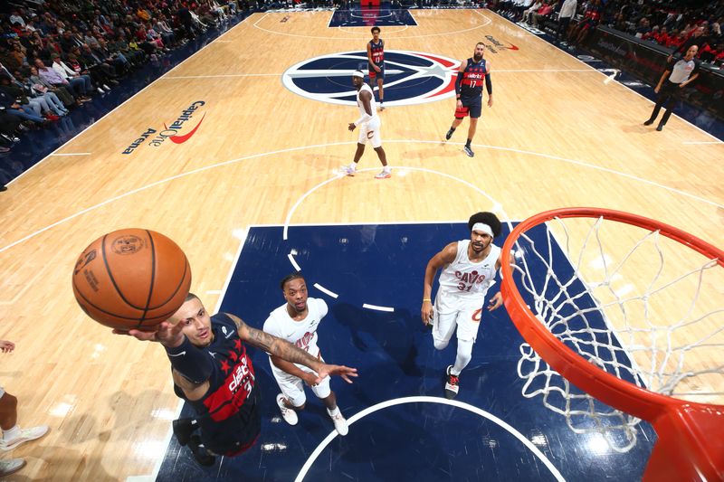 WASHINGTON, DC -? OCTOBER 26: Kyle Kuzma #33 of the Washington Wizards drives to the basket during the game against the Cleveland Cavaliers on October 26, 2024 at Capital One Arena in Washington, DC. NOTE TO USER: User expressly acknowledges and agrees that, by downloading and or using this Photograph, user is consenting to the terms and conditions of the Getty Images License Agreement. Mandatory Copyright Notice: Copyright 2024 NBAE (Photo by Stephen Gosling/NBAE via Getty Images)