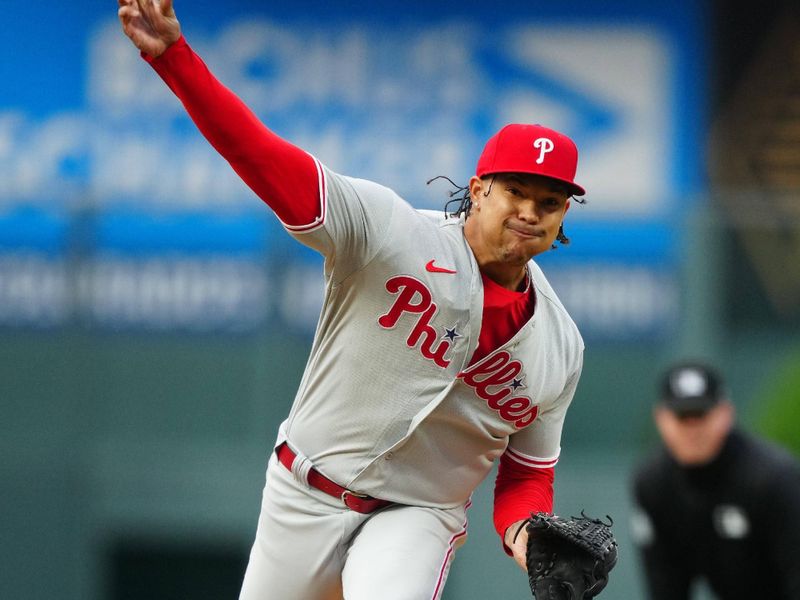 May 12, 2023; Denver, Colorado, USA;  Philadelphia Phillies starting pitcher Taijuan Walker (99) delivers a pitch in the first inning against the Colorado Rockies at Coors Field. Mandatory Credit: Ron Chenoy-USA TODAY Sports