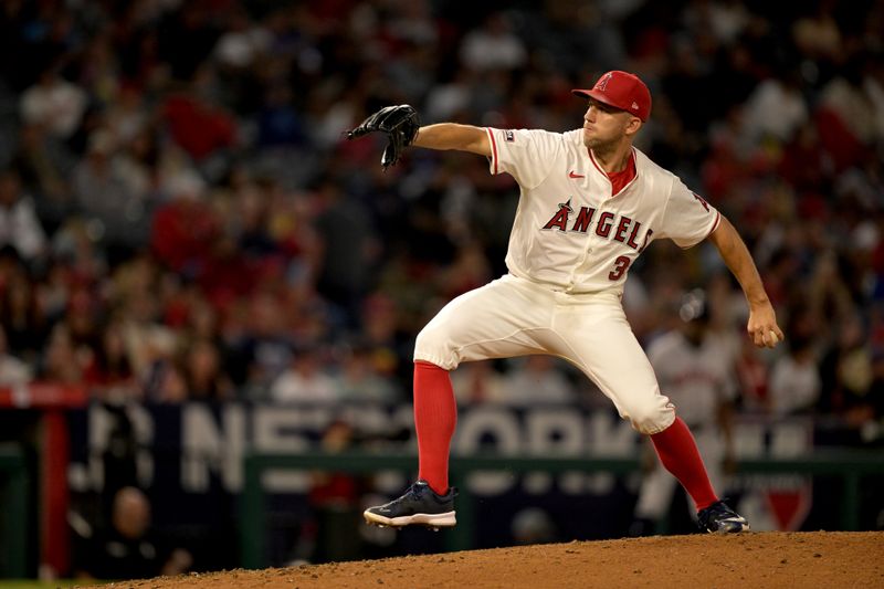 Jun 8, 2024; Anaheim, California, USA;  Los Angeles Angels starting pitcher Tyler Anderson (31) delivers to the plate in the fourth inning against the Los Angeles Angels at Angel Stadium. Mandatory Credit: Jayne Kamin-Oncea-USA TODAY Sports