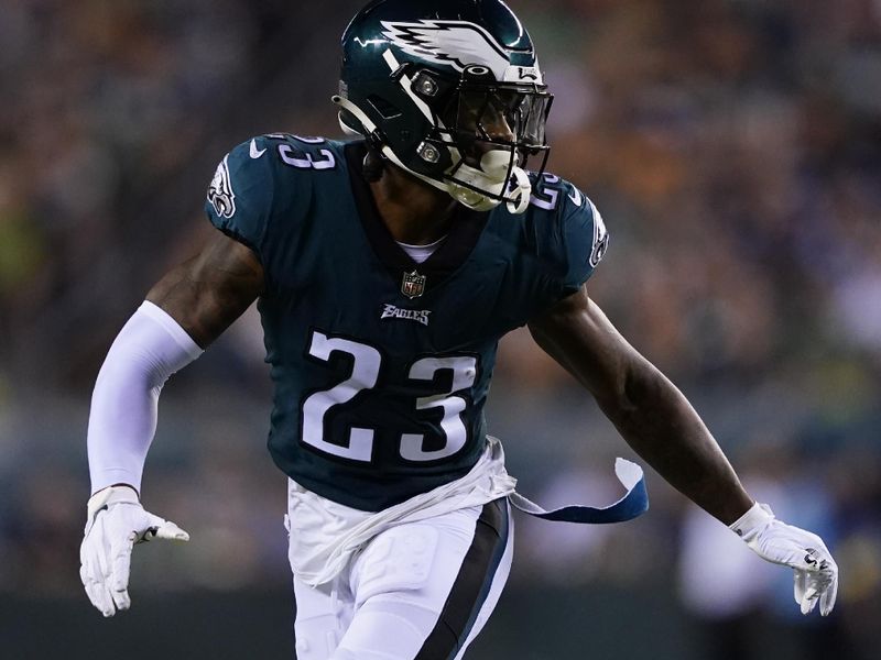 Philadelphia Eagles safety C.J. Gardner-Johnson (23) runs on the field during the second half of an NFL football game against the Minnesota Vikings, Monday, Sept. 19, 2022, in Philadelphia. (AP Photo/Matt Slocum)