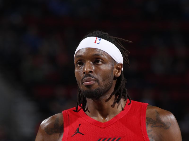 PORTLAND, OR - JANUARY 29: Jerami Grant #9 of the Portland Trail Blazers prepares to shoot a free throw during the game against the Philadelphia 76ers on January 29, 2024 at the Moda Center Arena in Portland, Oregon. NOTE TO USER: User expressly acknowledges and agrees that, by downloading and or using this photograph, user is consenting to the terms and conditions of the Getty Images License Agreement. Mandatory Copyright Notice: Copyright 2024 NBAE (Photo by Cameron Browne/NBAE via Getty Images)