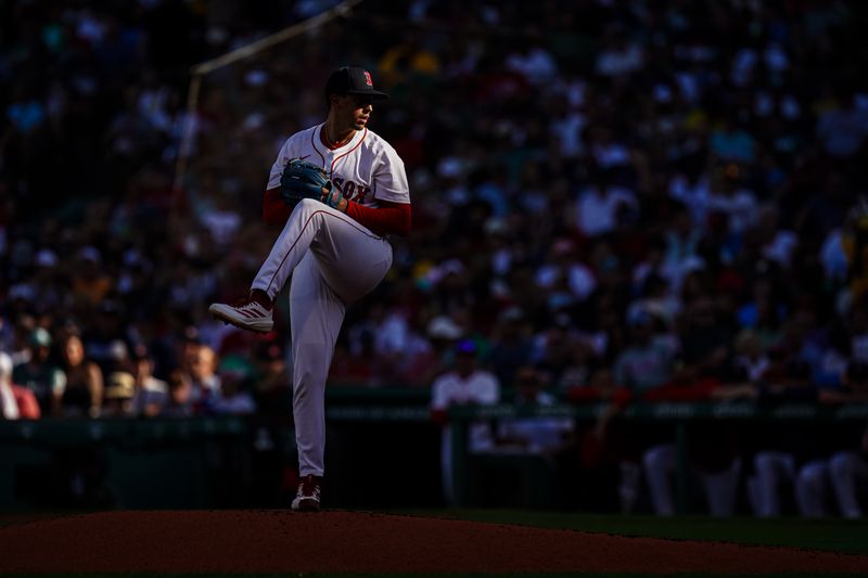 Sep 28, 2025; Boston, Massachusetts, USA; Boston Red Sox pitcher Jose De Leon (78) throws a pitch against the Detroit Tigers in the third inning at Fenway Park. Mandatory Credit: David Butler II-Imagn Images
