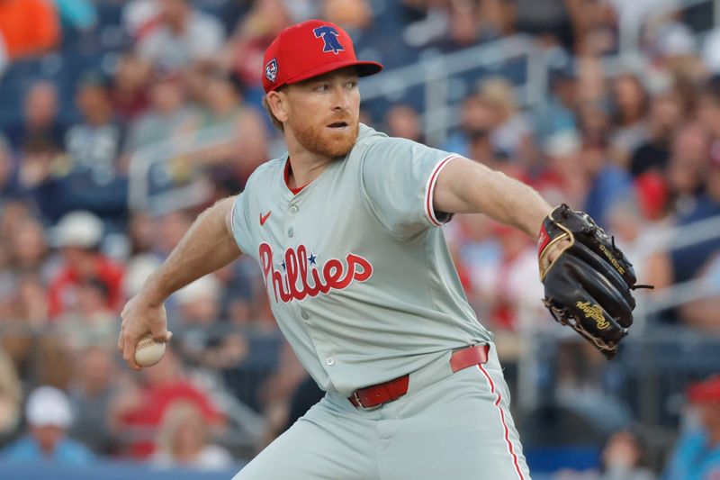 Mar 15, 2024; West Palm Beach, Florida, USA; Philadelphia Phillies starting pitcher Spencer Turnbull (22) throws a pitch during the fourth inning against the Houston Astros at The Ballpark of the Palm Beaches. Mandatory Credit: Reinhold Matay-USA TODAY Sports