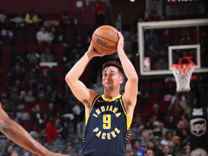 Cleveland, OH - OCTOBER 10: T.J. McConnell #9 of the Indiana Pacers looks to pass the ball during the game against the Cleveland Cavaliers during a NBA pre season game on October 10, 2024 at Rocket Mortgage Fieldhouse in Cleveland, Ohio. NOTE TO USER: User expressly acknowledges and agrees that, by downloading and or using this photograph, User is consenting to the terms and conditions of the Getty Images License Agreement. Mandatory Copyright Notice: Copyright 2024 NBAE (Photo by Jeff Haynes/NBAE via Getty Images)