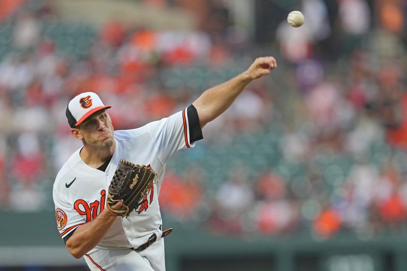 Sep 12, 2023; Baltimore, Maryland, USA; Baltimore Orioles pitcher John Means (47) delivers in the first inning against the St.Louis Cardinals at Oriole Park at Camden Yards. Mandatory Credit: Mitch Stringer-USA TODAY Sports