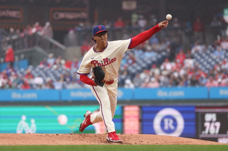 May 14, 2025; Philadelphia, Pennsylvania, USA; Philadelphia Phillies pitcher Jesus Luzardo (44) pitches during the second inning against the St. Louis Cardinals at Citizens Bank Park. Mandatory Credit: Bill Streicher-Imagn Images