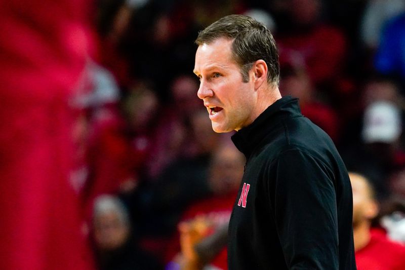 Jan 3, 2024; Lincoln, Nebraska, USA; Nebraska Cornhuskers head coach Fred Hoiberg against the Indiana Hoosiers during the first half at Pinnacle Bank Arena. Mandatory Credit: Dylan Widger-USA TODAY Sports