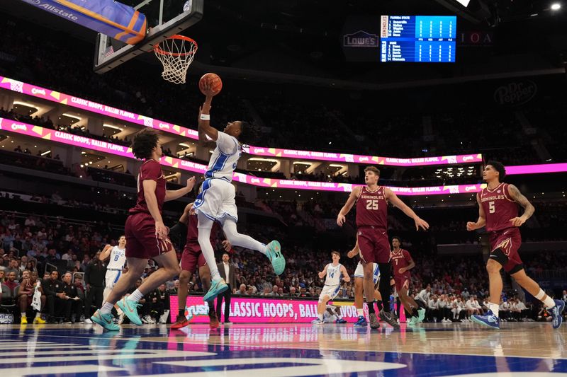 Florida State University and Duke University trade leads at Spectrum Center as the Noles turn 11...