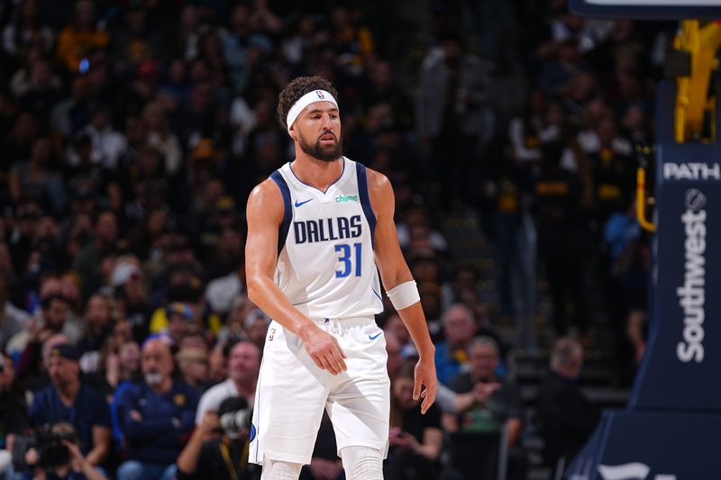 DENVER, CO - NOVEMBER 10: Klay Thompson #31 of the Dallas Mavericks during the game against the Denver Nuggets during a regular season game on November 10, 2024 at Ball Arena in Denver, Colorado. NOTE TO USER: User expressly acknowledges and agrees that, by downloading and/or using this Photograph, user is consenting to the terms and conditions of the Getty Images License Agreement. Mandatory Copyright Notice: Copyright 2024 NBAE (Photo by Bart Young/NBAE via Getty Images)