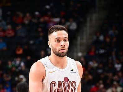 DETROIT, MI - DECEMBER 2: Max Strus #1 of the Cleveland Cavaliers looks on during the game on December 2, 2023 at Little Caesars Arena in Detroit, Michigan. NOTE TO USER: User expressly acknowledges and agrees that, by downloading and/or using this photograph, User is consenting to the terms and conditions of the Getty Images License Agreement. Mandatory Copyright Notice: Copyright 2023 NBAE (Photo by Chris Schwegler/NBAE via Getty Images)