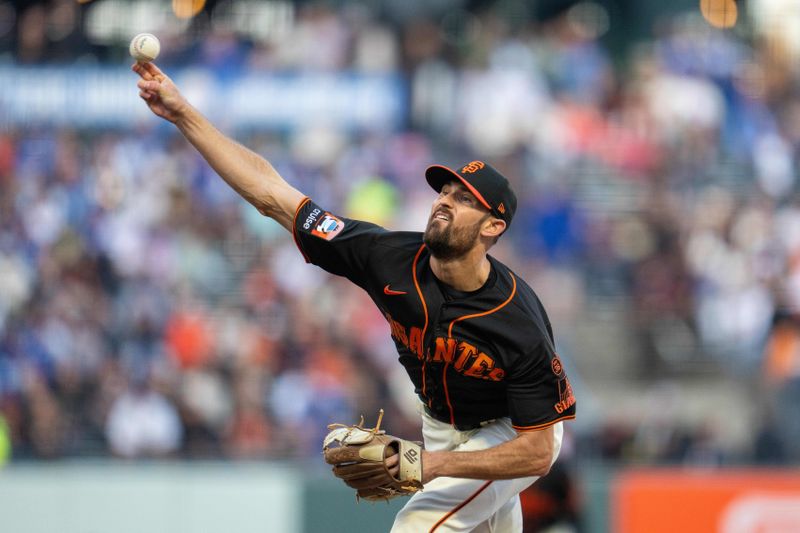 Sep 30, 2023; San Francisco, California, USA; San Francisco Giants starting pitcher Tristan Beck (43) delivers a pitch against the Los Angeles Dodgers during the first inning at Oracle Park. Mandatory Credit: Neville E. Guard-USA TODAY Sports