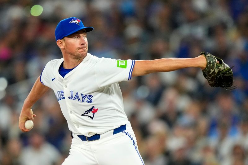 Jun 29, 2024; Toronto, Ontario, CAN; Toronto Blue Jays pitcher Chris Bassitt (40) throws a pitch against the New York Yankees during the first inning at Rogers Centre. Mandatory Credit: Kevin Sousa-USA TODAY Sports