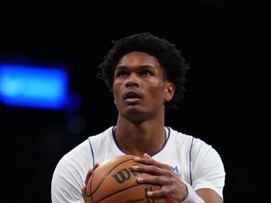 BROOKLYN, NY - DECEMBER 23: Ausar Thompson #9 of the Detroit Pistons shoots a free throw during the game against the Brooklyn Nets on December 23, 2023 at Barclays Center in Brooklyn, New York. NOTE TO USER: User expressly acknowledges and agrees that, by downloading and or using this Photograph, user is consenting to the terms and conditions of the Getty Images License Agreement. Mandatory Copyright Notice: Copyright 2023 NBAE (Photo by Jesse D. Garrabrant/NBAE via Getty Images)