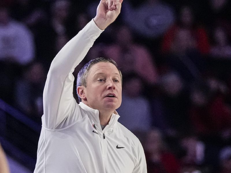 Feb 17, 2024; Athens, Georgia, USA; Georgia Bulldogs head coach Mike White reacts during the game against the Florida Gators at Stegeman Coliseum. Mandatory Credit: Dale Zanine-USA TODAY Sports