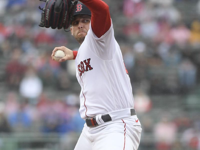 Sep 24, 2023; Boston, Massachusetts, USA; Boston Red Sox starting pitcher Kutter Crawford (50) pitches during the first inning against the Chicago White Sox at Fenway Park. Mandatory Credit: Bob DeChiara-USA TODAY Sports