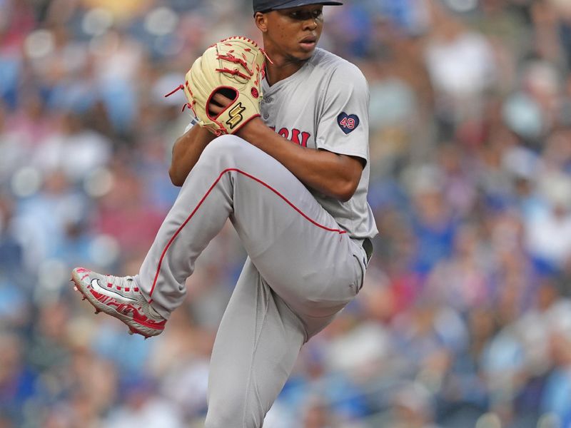 Jun 19, 2024; Toronto, Ontario, CAN; Boston Red Sox starting pitcher Brayan Bello (66) throws a pitch against the Toronto Blue Jays during the first inning at Rogers Centre. Mandatory Credit: Nick Turchiaro-USA TODAY Sports