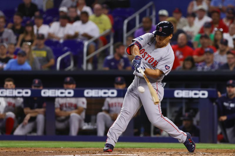 Marlins Tangle with Red Sox, Fall Short in Miami Showdown