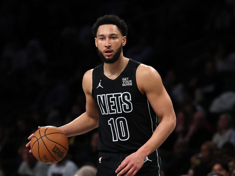 NEW YORK, NEW YORK - FEBRUARY 05: Ben Simmons #10 of the Brooklyn Nets in action during the game against the Washington Wizards at Barclays Center on February 05, 2025 in the Brooklyn borough of New York City. The Wizards won 119-102. NOTE TO USER: User expressly acknowledges and agrees that, by downloading and or using this photograph, User is consenting to the terms and conditions of the Getty Images License Agreement. (Photo by Sarah Stier/Getty Images)