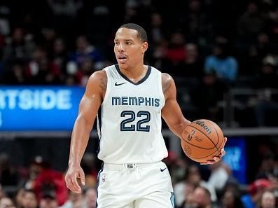 DETROIT, MICHIGAN - DECEMBER 06: Desmond Bane #22 of the Memphis Grizzlies handles the ball against the Detroit Pistons at Little Caesars Arena on December 06, 2023 in Detroit, Michigan. NOTE TO USER: User expressly acknowledges and agrees that, by downloading and or using this photograph, User is consenting to the terms and conditions of the Getty Images License Agreement. (Photo by Nic Antaya/Getty Images)