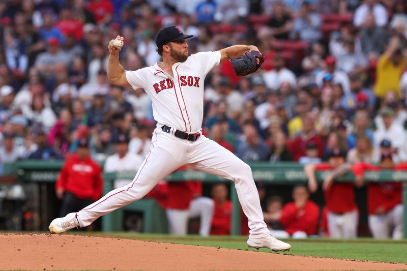 Jun 11, 2024; Boston, Massachusetts, USA; Boston Red Sox starting pitcher Kutter Crawford (50) throws a pitch during the second inning against the Philadelphia Phillies at Fenway Park. Mandatory Credit: Paul Rutherford-USA TODAY Sports